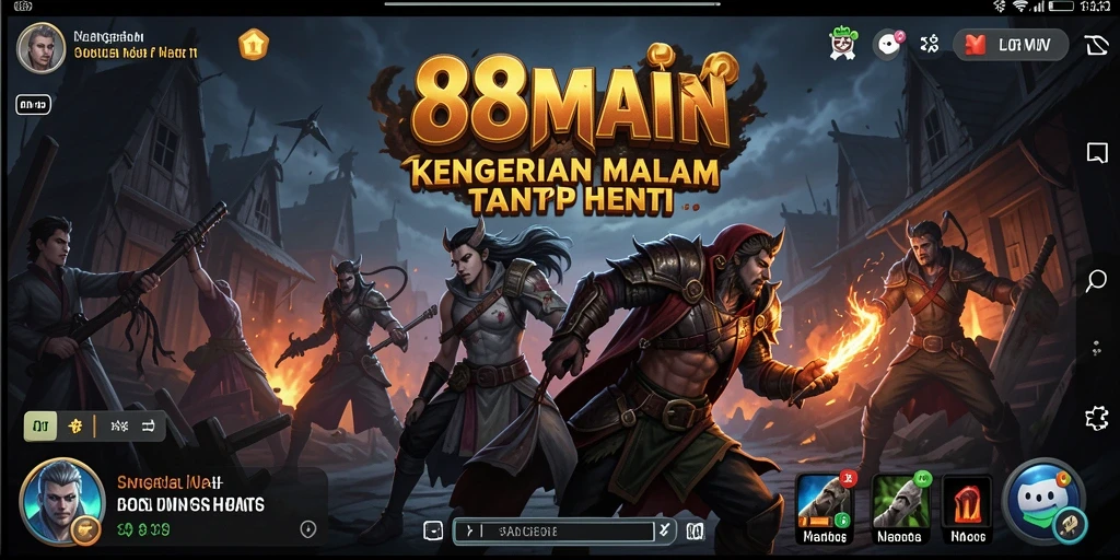 Tangkapan layar menunjukkan momen menyeramkan dalam gameplay 88MAIN.