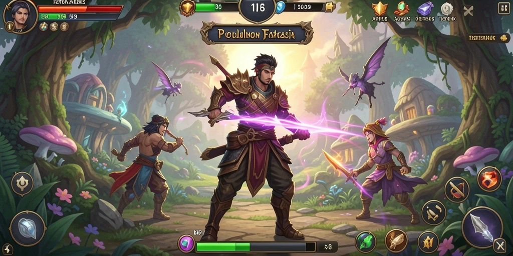 Screenshot gameplay ARPG API36 dengan aksi pertarungan yang mendebarkan.