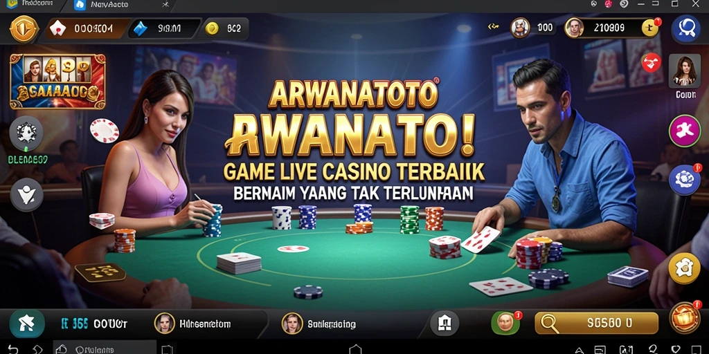 Tampilan luar biasa dari gameplay Live Casino ARWANATOTO.