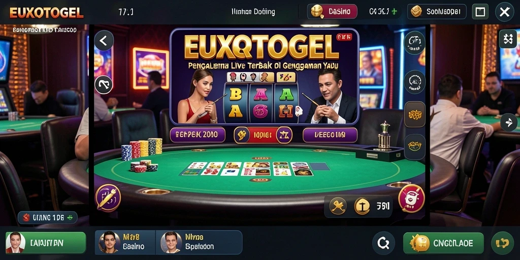 Tampilan menarik gameplay Live Casino di EUROTOGEL.