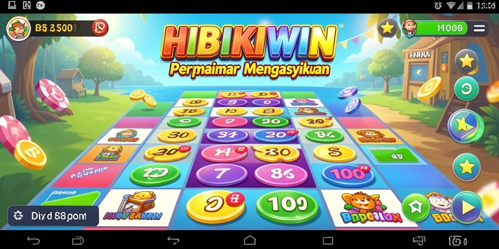 Tampilan permainan Bingo yang seru dan interaktif di HIBIKIWIN.
