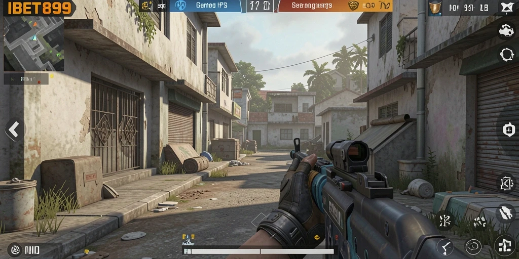 Tampilan menegangkan dari gameplay <strong>IBET899</strong> dengan aksi FPS intens.