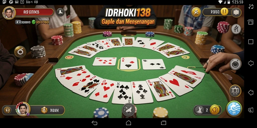 Screenshot gameplay seru dari permainan Gaple IDRHOKI138.