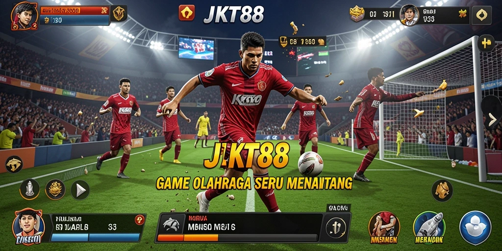Tampilan gameplay seru dari JKT88 dengan aksi olahraga yang mendebarkan.