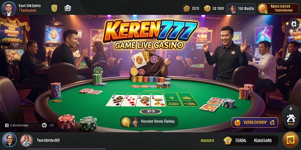Tampilan menarik dalam permainan Live Casino di KEREN777.