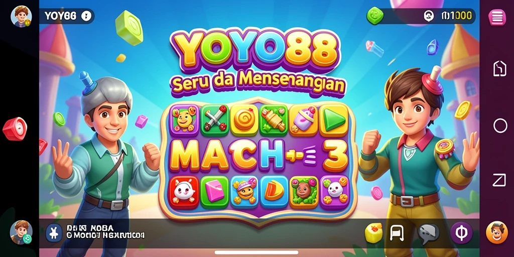 Tampak aksi seru dari gameplay YOYO88 dengan elemen Match-3 yang menarik.